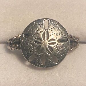 Vintage Silver Sand Dollar Ring